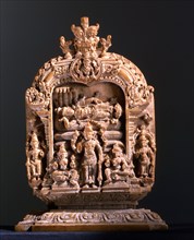 Shrine depicting Vishnu Anantashayana lying on the coils of the snake Ananta before the creation