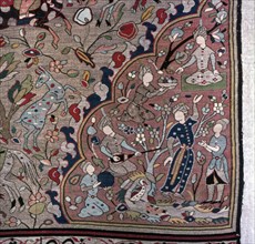 Detail of a Persian style carpet