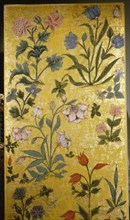 Flowers painted on silk