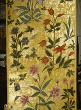 Flowers painted on silk