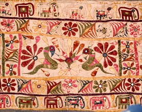 Detail of a hanging which was traditionally made by a mother for the marriage of her daughter