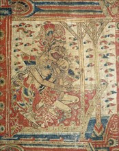 Cloth painting, probably used as curtains beside a temple couch