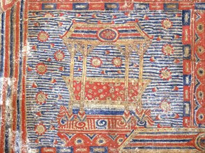 Cloth painting, probably used as curtains beside a temple couch