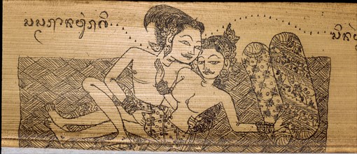 Erotic illustration from a Balinese book