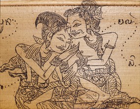 Erotic illustration from a Balinese book