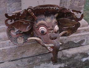Barong Gajah, an elephants head variant of the Barong dance mask