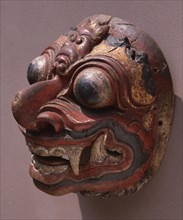 A mask representing a demon, used in wayang wong performances of the Hindu epics, especially the Ramayana