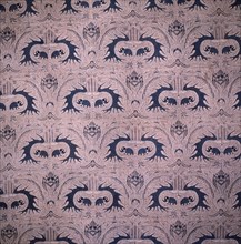 Detail of a batik kain panjang, (a cloth worn about the hips), with a design incorporating the royal emblem of Surakarta
