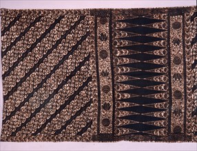 Detail of a batik sarong with a parang motif called kusuma nobility