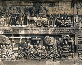 Borobudur reliefs from the life of Buddha