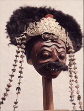 A mask used in wayang wong performances of the Hindu epics, especially the Ramayana
