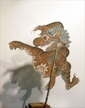 Wayang kulit shadow puppet used in popular all night performances, usually based on ancient Hindu epics such as the Ramayana