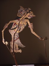 Wayang kulit shadow puppet used in popular all night performances, usually based on ancient Hindu epics such as the Ramayana