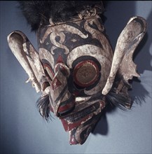 Mask known as hudo worn by Kenyah shaman in dances to contact spirits