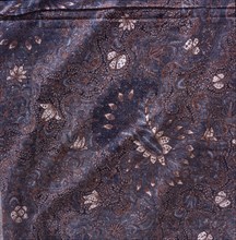 Detail of a batik kain with plant motif