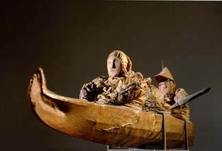 Two figures in a kayak   a soul boat