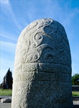 The Turoe Stone, found near a small ringfort in Feerwore, one of five decorated monoliths discovered in Ireland