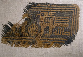 Textile fragment with depiction of bird