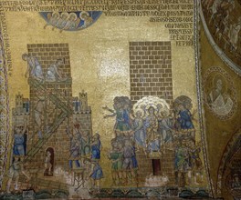 A detail of the mosaics in the Basilica of San Marco, Venice which depict scenes from the Old Testament