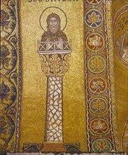 A mosaic in the Basilica of San Marco depicting St Simeon Stylites on his column
