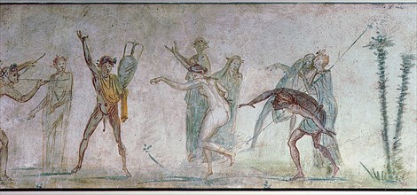 Fresco from the Villa Doria, Pamphilli, showing a Bacchanalian dance