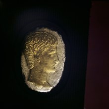 A Greco Roman gem with a profile of Augustus