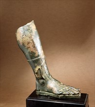 Graeco Roman bronze foot from a statue, probably of Mercury