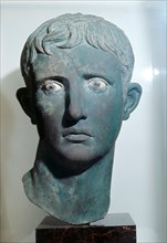 Head of Emperor Augustus from a colossal bronze statue, an example of the highly skilled workmanship characteristic of Greek craftsmen
