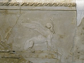 Stucco decoration from a house beneath the Villa Farnesina, Rome, dating from the late 1st century BC