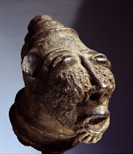 A terracotta head of a type called Krinjabo after a C17th kingdom