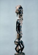 Baule figure sculpture that provided a focus for sacrifice to a bush spirit serving as the familiar of a spirit trance diviner