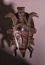 A mask of the Kpelie type used in dances during the three day funerals and other ceremoniesof the Senufo Poro society