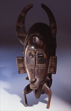 A mask of the Kpelie type used in dances during the three day funerals and other ceremoniesof the Senufo Poro society