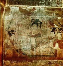 A wall painting from the tomb of Dong Shou, Anak