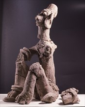 A terracotta figure excavated from a tumulus in the Djenne/Mopti area between the Niger and Bani Rivers