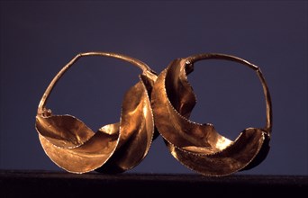 Gold earrings worn by pastoral Fulani women
