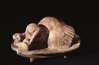 Figurine thought to represent a sleeping mother goddess or possibly a representation of Death and the eternal sleep