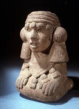 The youthful figure of Lady Precious Green, Chalchihuitlicue, who was a fertility  goddess and consort  to Tlaloc, the rain god