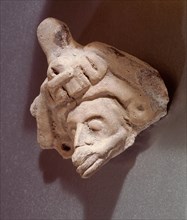 Small pottery idol which would have been kept in an Aztec home