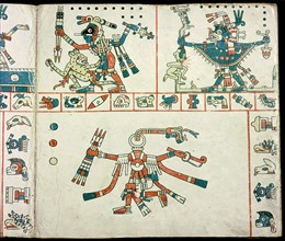 Detail of a page from the Codex Fejervary Mayer, a ritual codex used as a birth chart