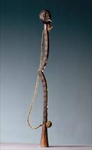 Staff with human head finial, possibly used by a Mwere ritual specialist