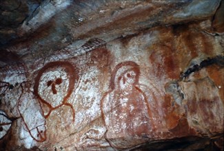 Aboriginal cave painting of a Wandjina