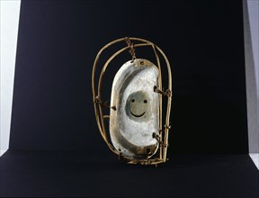 Small Kuskokwim mask, depicting possibly a human or animal (wolf or black bear)