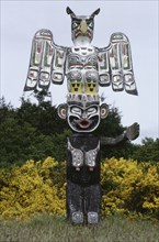 Wild woman totem pole from Kwakiutl, Alert Bay