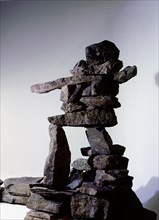 Stone cairns such as this were used over much of the north for driving caribou, who mistook them for hunters
