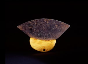 Ulu (knife) used by women for butchering meat, removing blubber from skins, sewing and other tasks