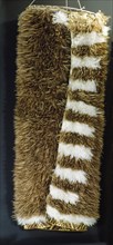 A kiwi feather cloak with a taniko tapestry border