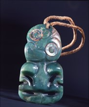 A jade hei tiki or breast pendant