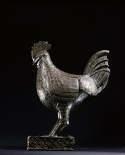 Brass cock, probably used to decorate a shrine at the court of the Queen Mother in Benin