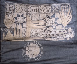 Although robes of this type are associated with the aristocracy of the Hausa / Fulani ruled states established in Nigeria by the Islamic jihads of the mid 18th C, the finest robes were mostly woven an...